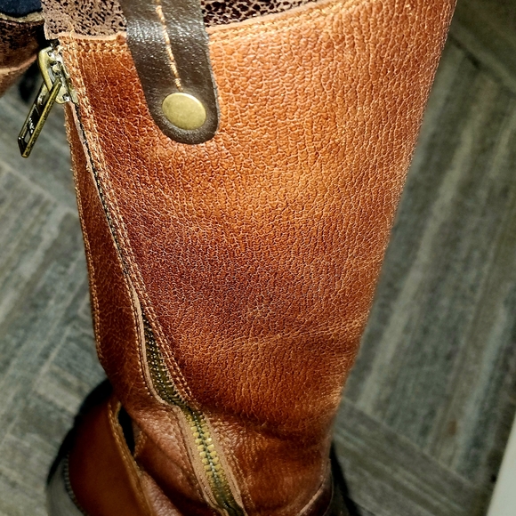 Earth Origins Brown Leather Riding Boots for Women - Picture 3 of 7